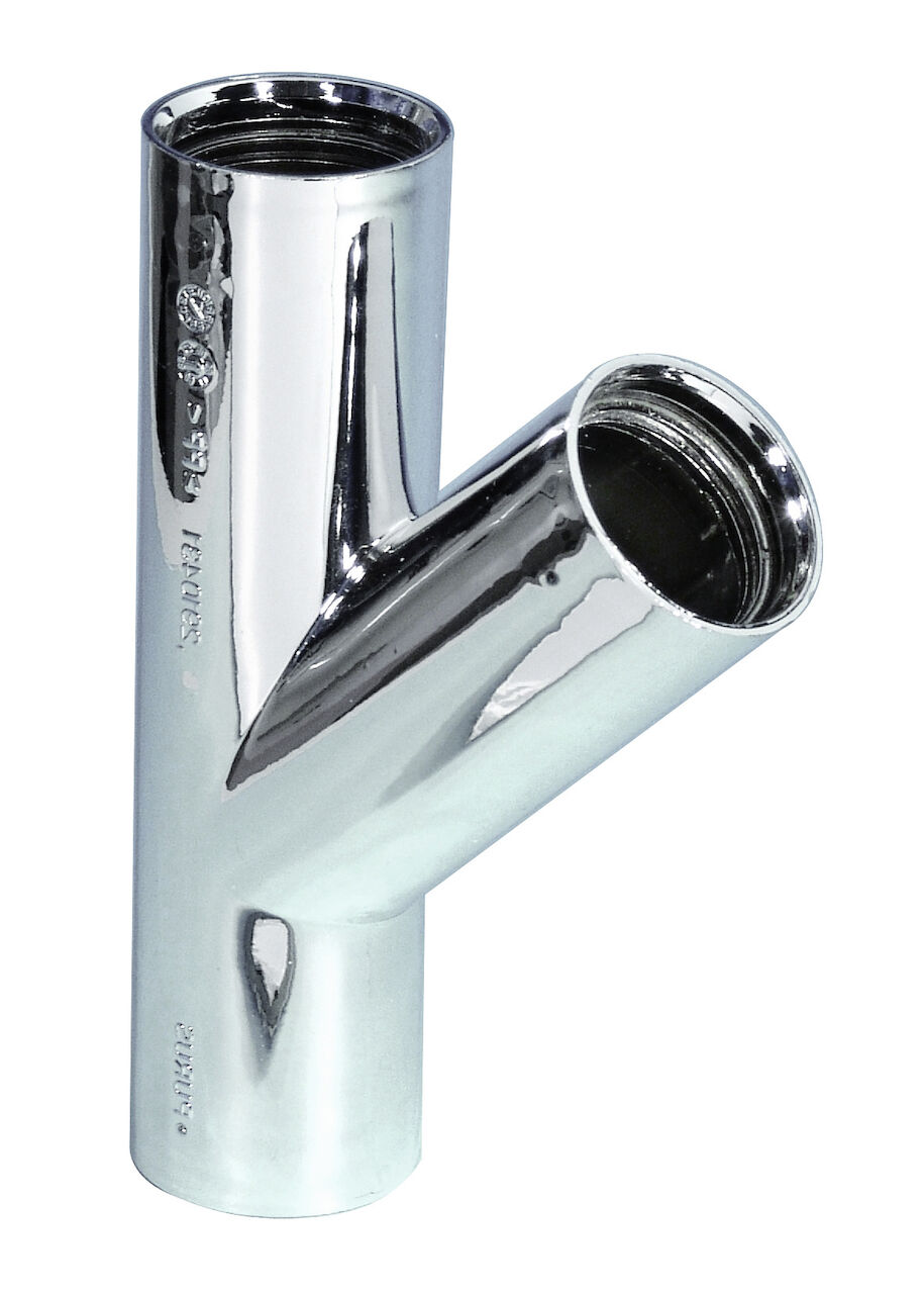 2910441 T-Rör 45 Ø32 instick krom