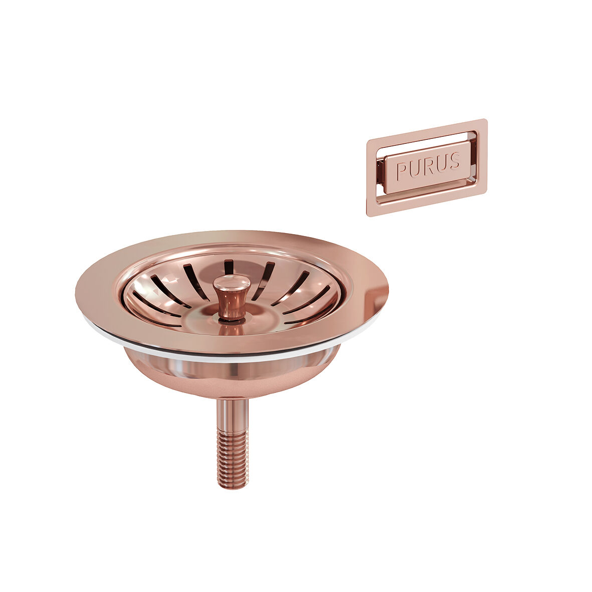 603701 Korgventil Koppar inkl Designbricka